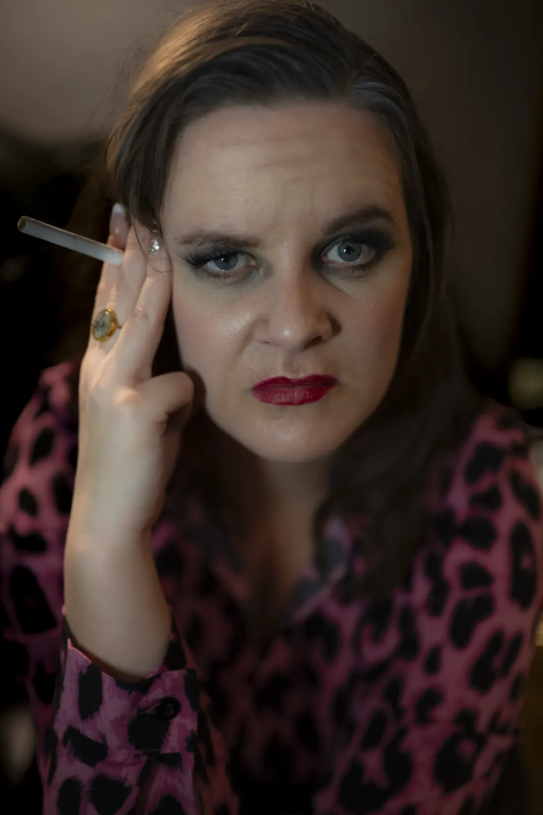 Sharon, the club&rsquo;s boss, with a cigarette